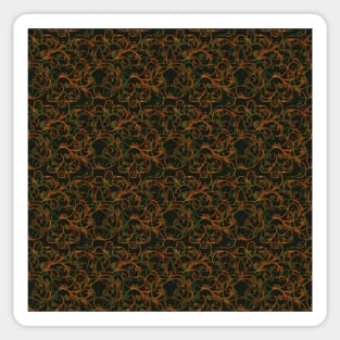 Black Damask Pattern Sticker